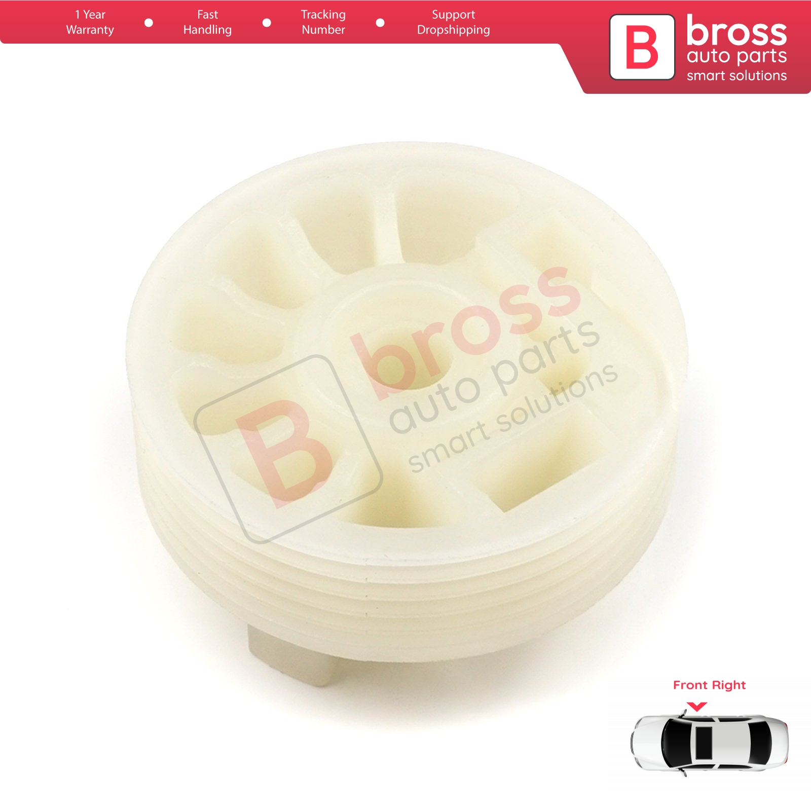 Bross Auto-onderdelen BWR5234 Venster Regulator Reparatie Wiel Rechtsvoor Deur 68070266AD Voor Fiat 500 2007-Op Uit turkije