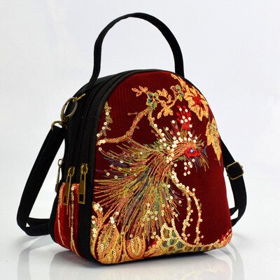 Nice bohemian embroidery women small shopping handbags animal prints lady causal shoulder bag Top multi-use canvas Carrier: 1