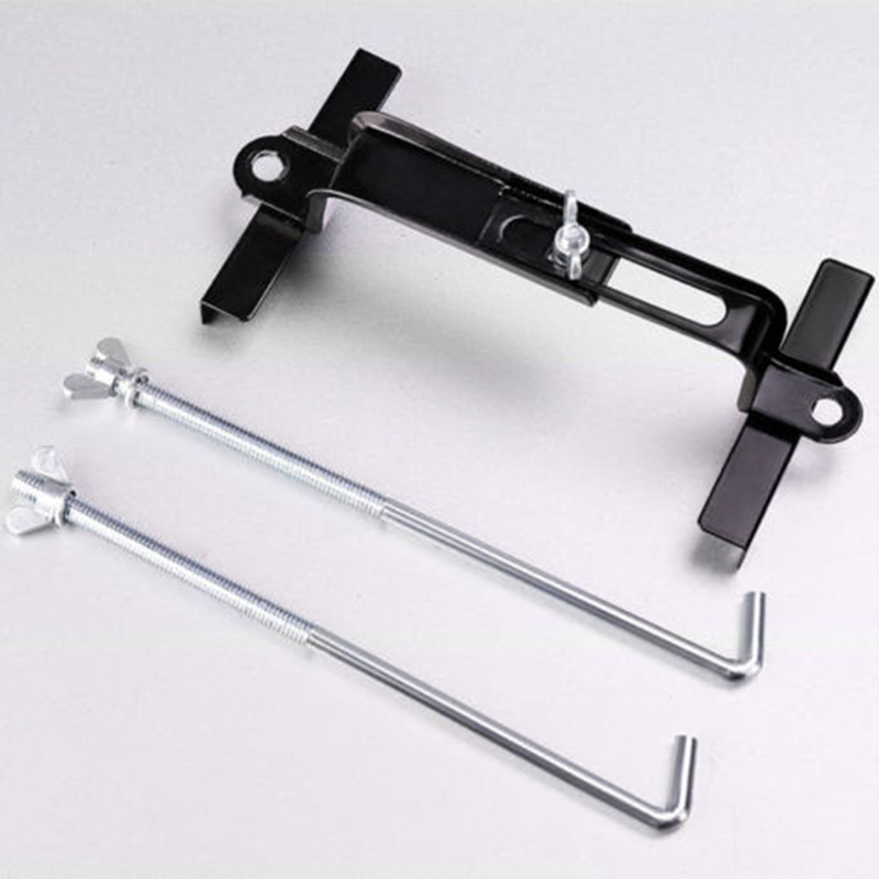 Metal Battery Holder Rack Adjustable Bracket Mount Black Silver 16cm-22.5cm Car Truck Storage Stabilizer Practical