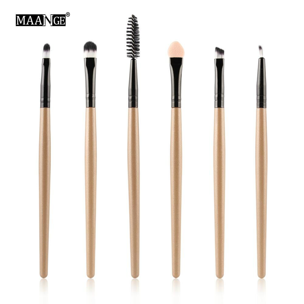 Ensemble de pinceaux de maquillage pour le visage, 6/15 pièces, outils de cosmétique pour femmes, fond de teint , Blush, ombre à paupières: 6PCSJH