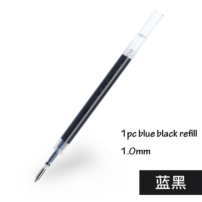 ZEBRA Gel Pen Rollerball Refills for JJ15/JJZ49/JJ31/JJ55 Retractrable Pen 0.3 0.38 0.4 0.5 0.7 1.0mm Pen Refill: 1.0 blue black