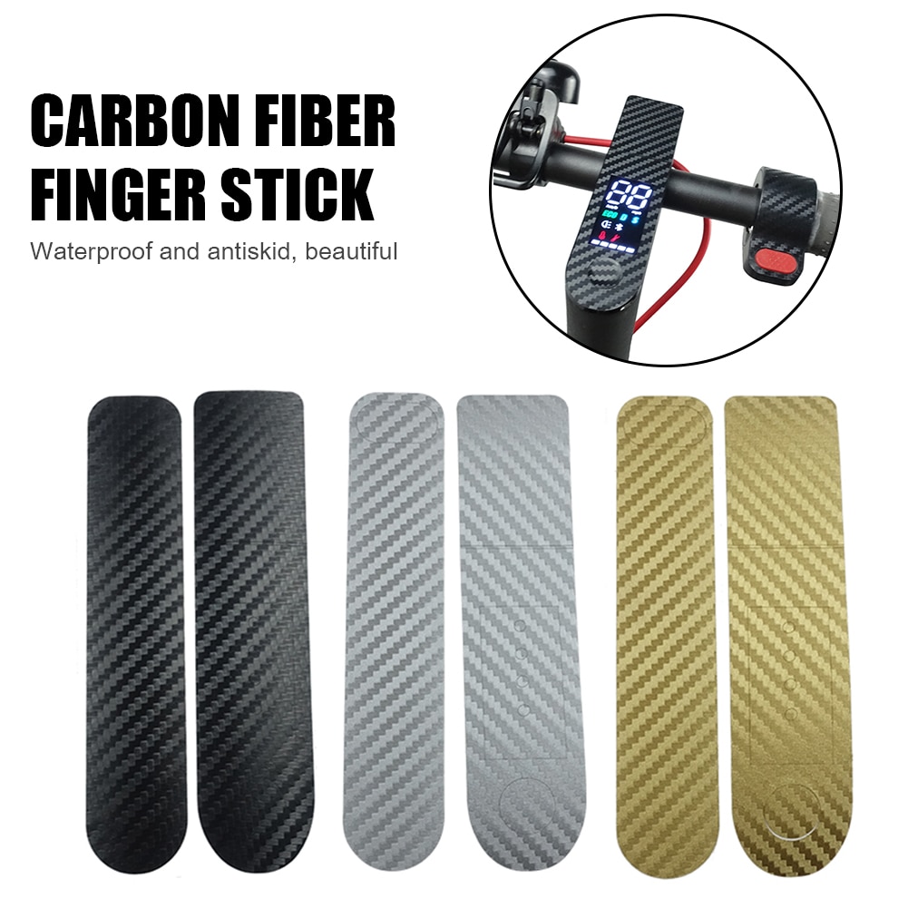 2pcs Carbon Fiber Accelerator Sticker Display Waterproof Protective Film Decals for M365 1S PRO PRO 2 Scooter