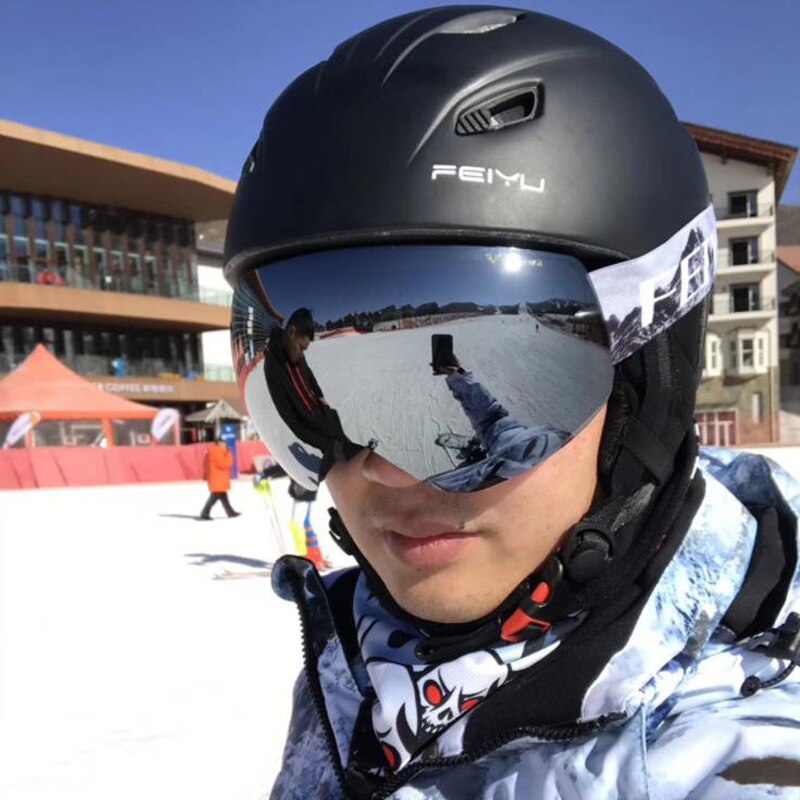 Let skihjelm integreret støbt snowboardhjelm cykling skiløb mænd kvinder børn børn, f -208