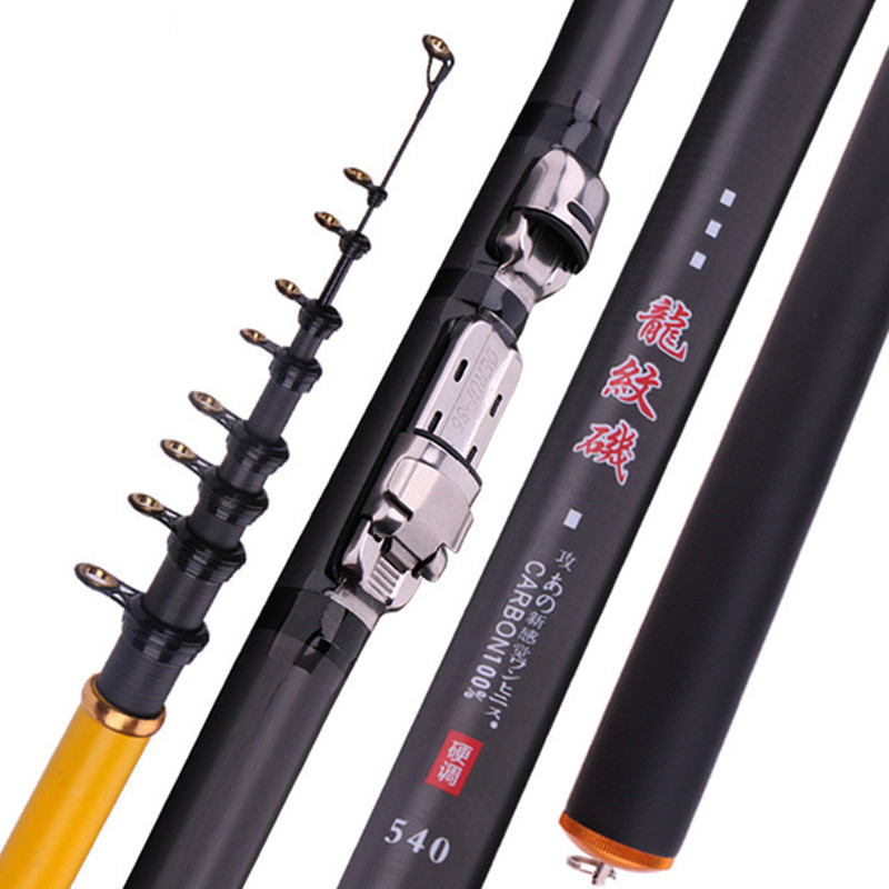 Rock Fishing Rod Ultra Light Carbon Feeder Fishing poleTelescopic Portable Travel Sea