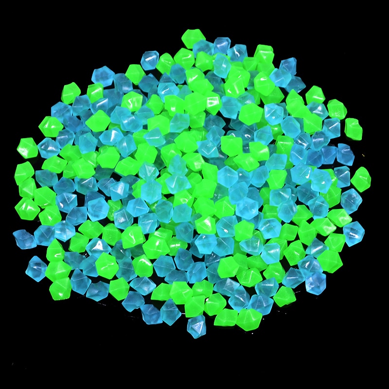 300Pcs 14mm Aquarium Glow Rocks Luminous Stones Glow in The Dark Pebbles Home Garden Decoration Outdoor Yard Lawn Path Decor