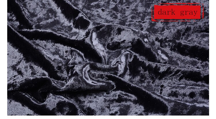 Tissus en velours doré 100x160cm | Tissu pour vêtements, bricolage, patchwork de couture, tissu fait main: dark gray