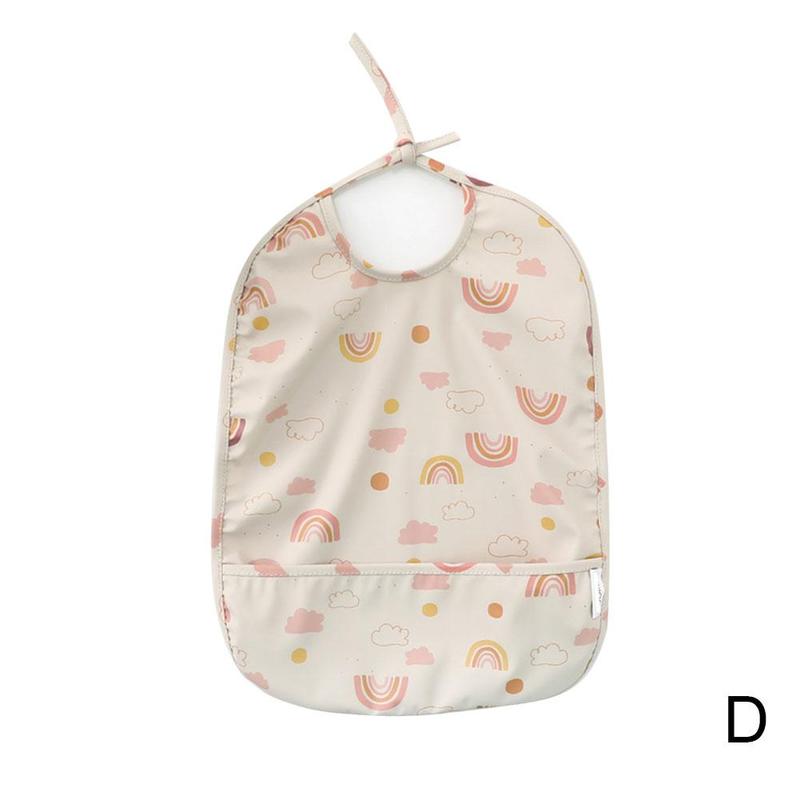 Baby Mouwloze Bib Met Pocket Baby Spullen Kinderen Accessoires Voeden Tekening Schort Waterdichte Verstelbare Leuke Print Slabbetjes