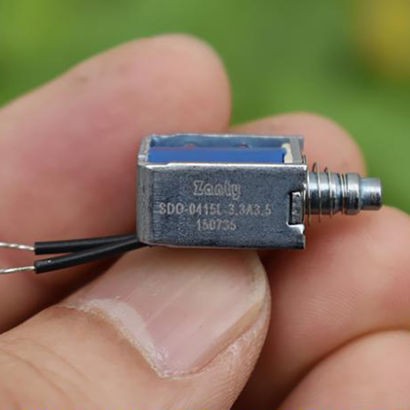 DC5V 6V Micro electroimán solenoide empuje a través del tipo Micro imán eléctrico para cerradura de puerta con contraseña