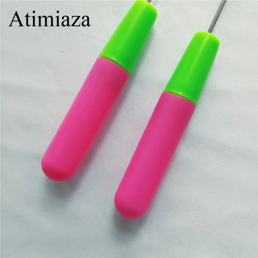 Plastic Knitting and Crochet Needles for Jumbo Braiding Twist Hair 15Cm/6Inch Pulling Needle Plastic Wig Needle Crochet Hook