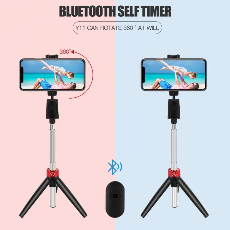 3 In 1 Selfie Stick With Tripod Wireless Bluetooth Mobile Phone Holder For iPhone Huawei Samsung Rotatable Tripod selfie stick