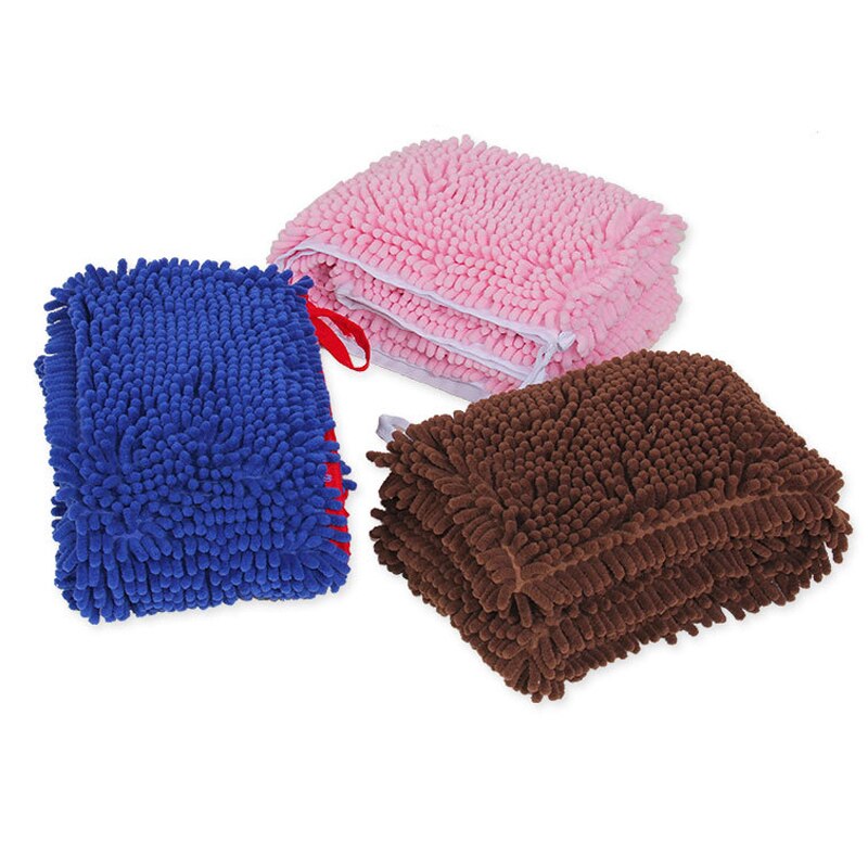 Imukykyinen nopeasti kuivuva koiran kissa pyyhe chenille mikrokuitu shammy lemmikki kylpy shampoo pyyhe tasku likaa hylkivä pyyhkeet lemmikkieläintuote