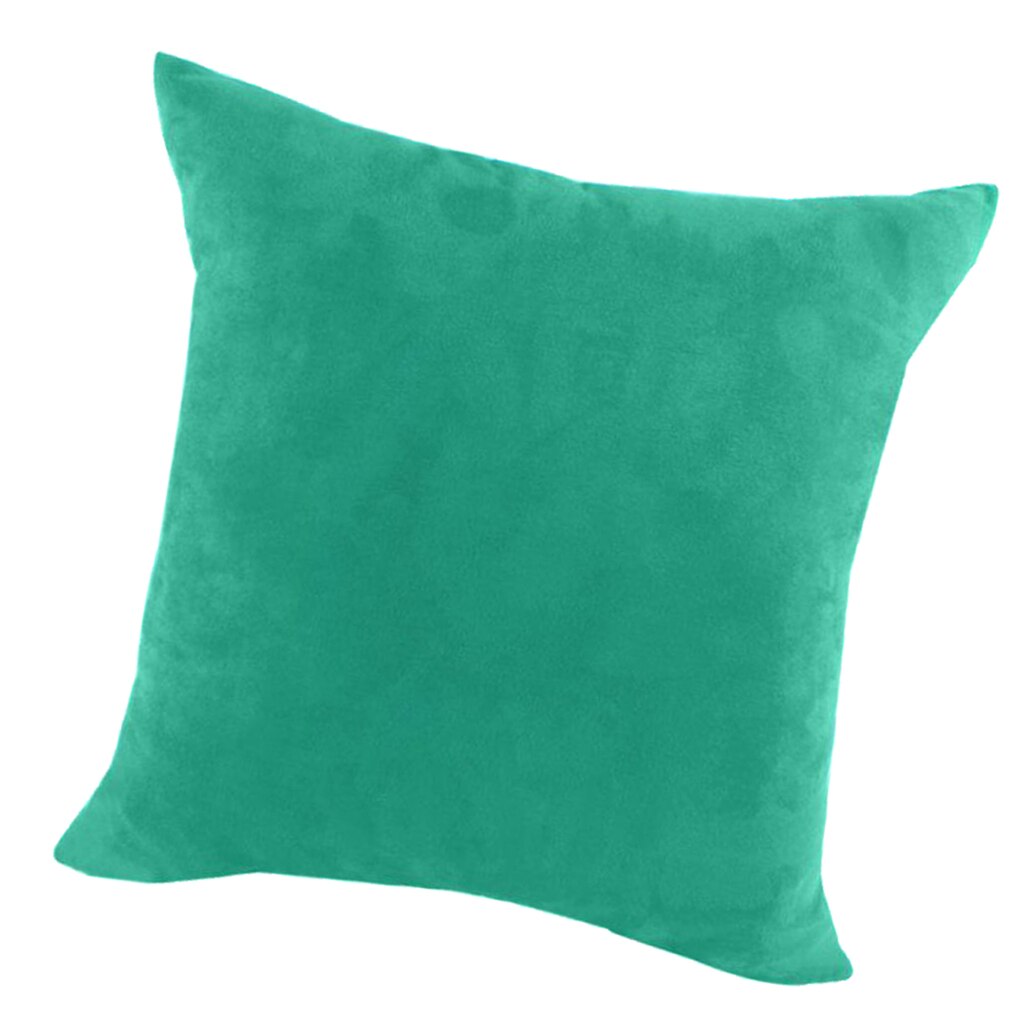 Dekorativa kuddfodral -soft touch enfärgade mocka kuddfodral för vardagsrum hem hotell dekoration: Blå 45cm