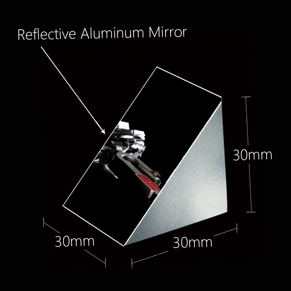 Mirror Reflecting prism Isosceles right angle optical glass visual angle Detection prism Reflecting slope 90° 30x30x30mm