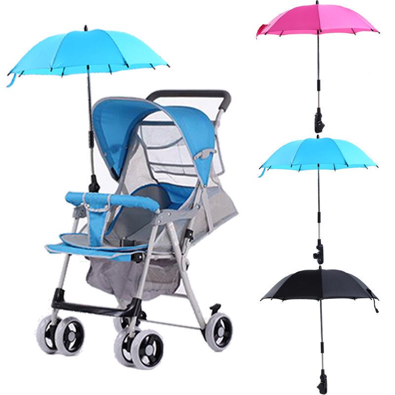Baby Kids Kinderwagen Kinderwagen Parasol Paraplu Uv-bescherming Kinderwagen Rechte Paraplu Clip 180 Graden Rotatie Kinderwagen Accessoires
