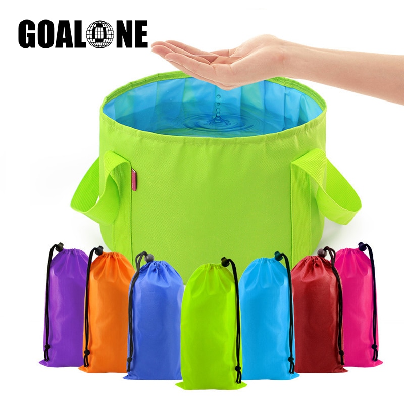 GOALONE 15L Inklapbare Voet Wastafel Draagbare Duurzaam Camping Water Emmer Opvouwbare Reizen Voetbad Wastafel met Draagtas