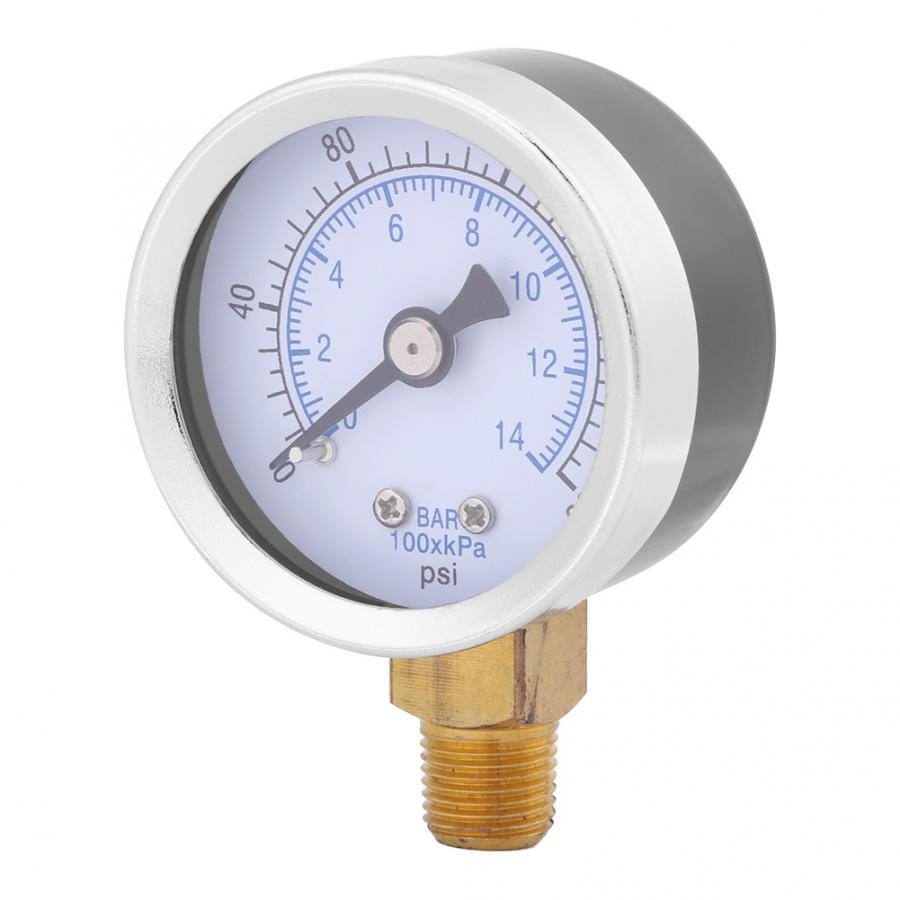 0-200psi 0-14bar Tyre Pressure Meter 40mm Dial Meter 1/8 Vacuum Gauge measuring tool