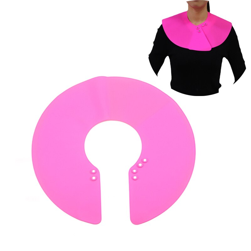 Stylist Snijden Kraag Siliconen Haar Verven Sjaal Waterdichte Hals Cape Wrap Cover Kapper Kappers Haarkleuring Accessoires kappers benodigdheden kappers cape kappers spullen kapmantel kapper kapers benodigheden mantel: Rose with magnetic