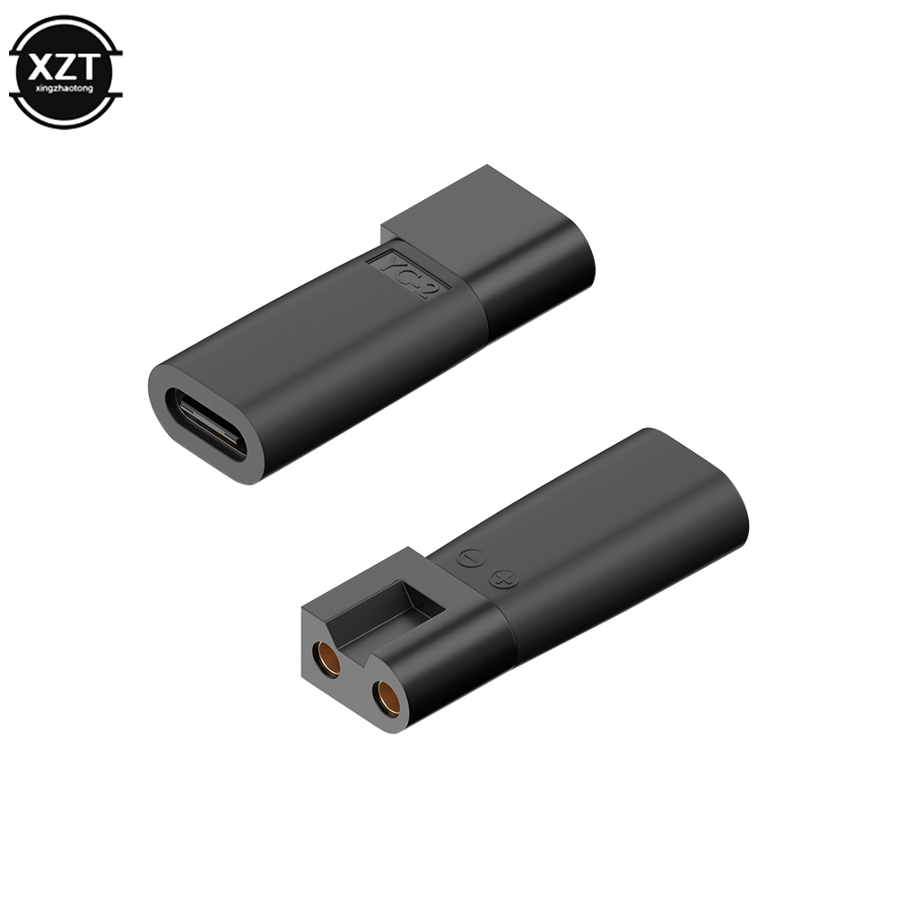 Connecteur de Conversion de charge type-c femelle, prise d'alimentation pratique, chargeur de remplacement, adaptateurs USB pour rasoir, tondeuse à cheveux: Black