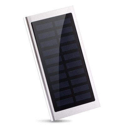 30000mAh Solar Power Bank Portable Waterproof Battery Powerbank Fast Charging External Battery LED for All Smart Phone Iphone: silver