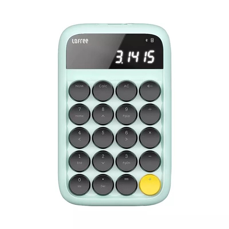 Xiaomi Lofree Bluetooth Numeric Keypad Multi-System Compatible Backlit Keyboard Micro USB 800mAh Capacity Smart Calculator: Blue