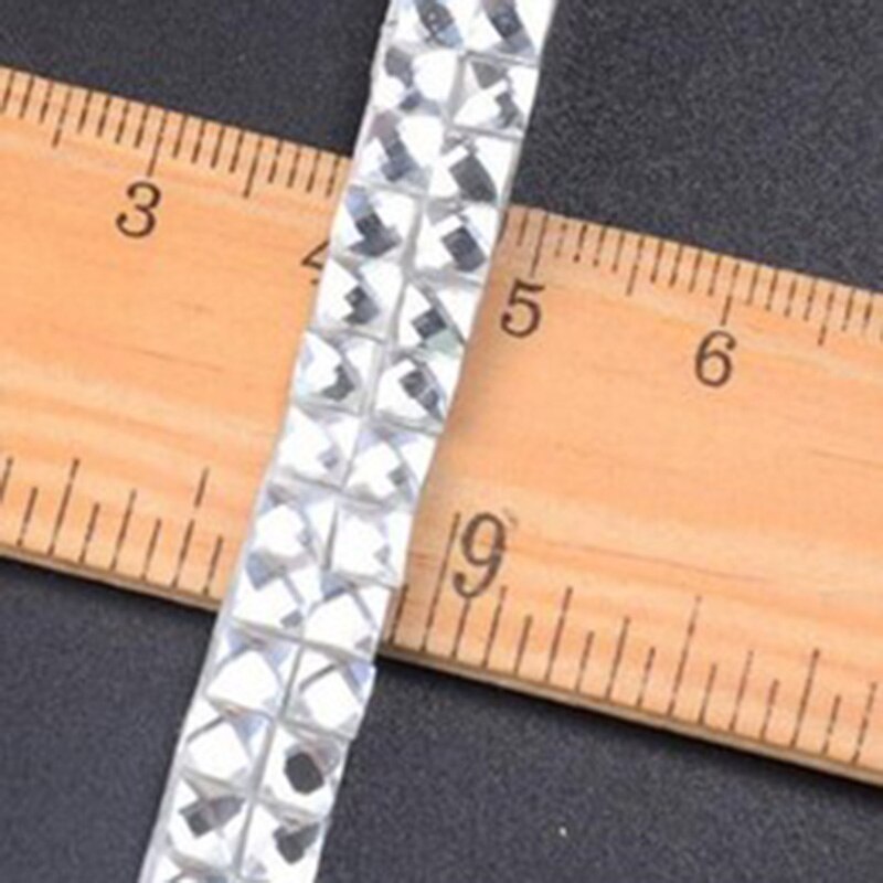 1pcs Set Rhinestone Ribbon Glitter Dress Sewing Trim Crystals Beaded Iron On Applique Sewing Trim Embellishments Wedding Decor