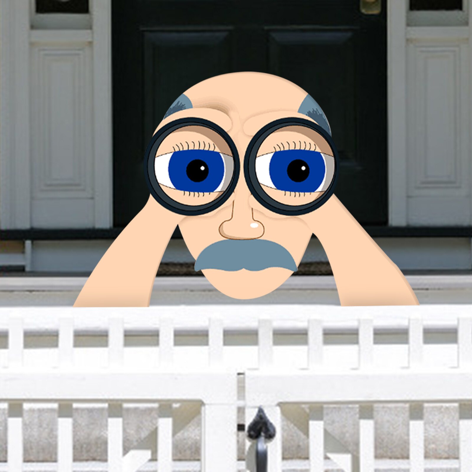 Garden Decoration Outdoor Binocular Spying Fence Peeker Yard Art Garden Nosy Neighbor Couple Décoration De Jardin