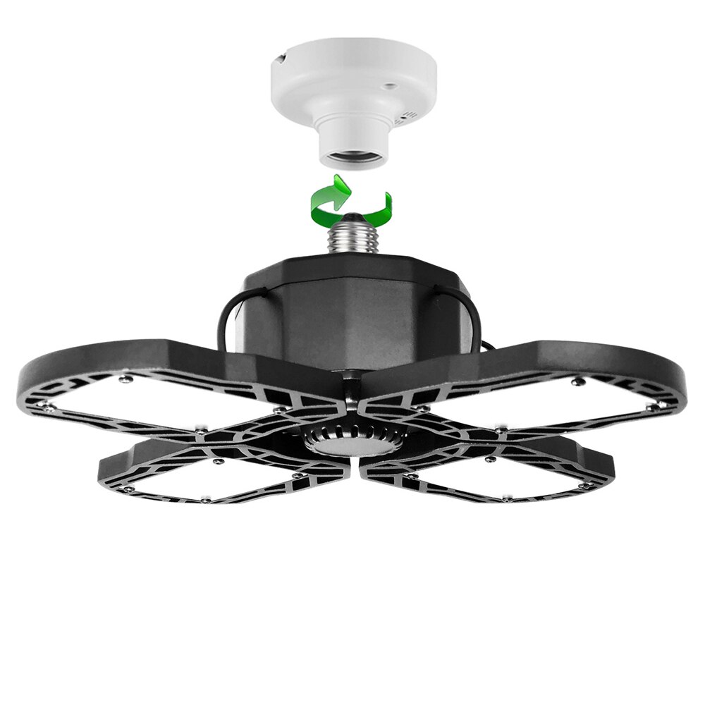 Superkirkas teollisuusvalaistus 30-120w e27 led tuuletin autotallin valo 6000lm 220v 6000k led high bay teollisuusvalaisin työpajaan