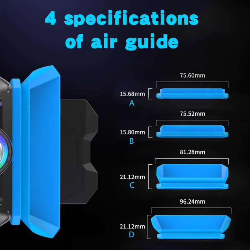 Cool RGB Light Gaming Laptop Cooler Silent Exhaust Laptop Cooling Pad For 12-21 Inches Notebooks 3600RPM Adjustable Wind Speed