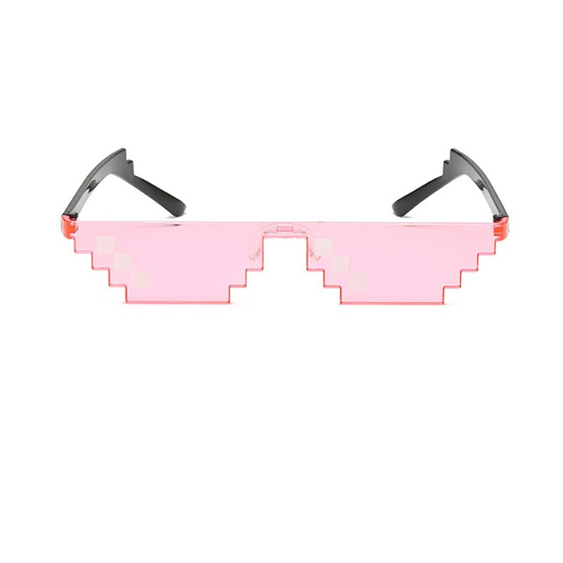 Lunettes de soleil en mosaïque pour hommes et femmes, 8 Bit, style Thug Life, pixelisées, de , de fête, accessoires Photo, , jouet: Pink / 1