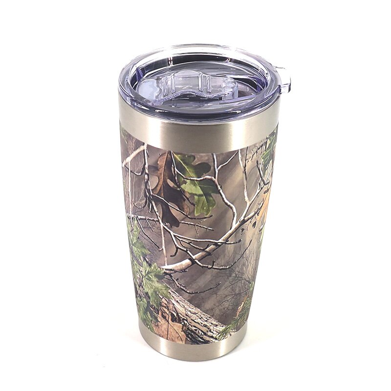 Rvs Camo Tumbler Dubbele Wand Vacuüm Geïsoleerde Kopje Koffie Reizen Koffie Mok Thermo Mok Voor Koude &amp; Warme Dranken