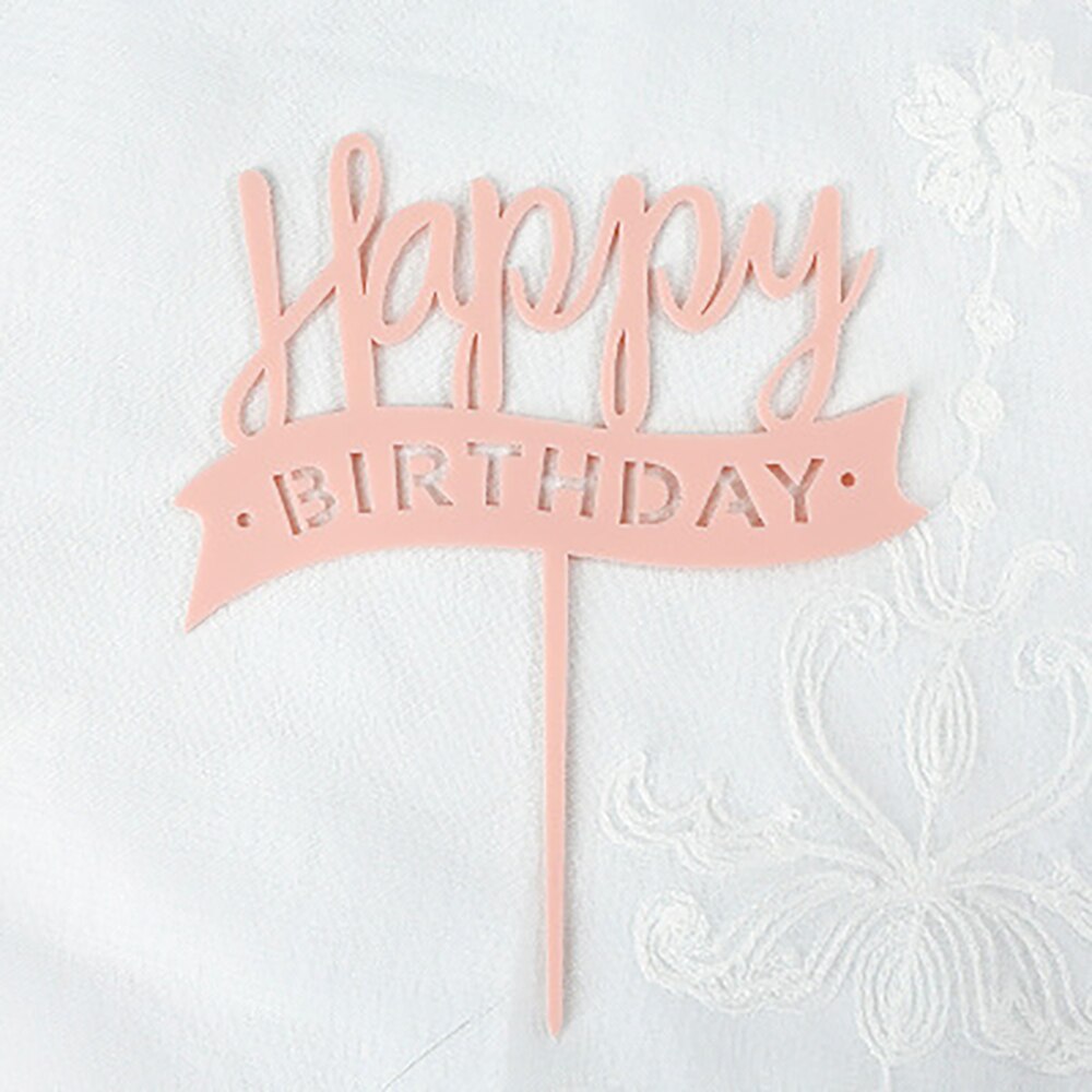 Happy Birthday Cake Topper Acrylic Gold Mirror Cupcake Topper for Kids Birthday Party Cake Baby Shower Decorations: 5