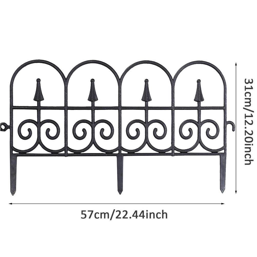 4 PCS Garden Landscape Fence Flower Bed Border Edging Decorative Fencing Panel Outdoor Yard Plant Bordering Lawn Macrame Fence
