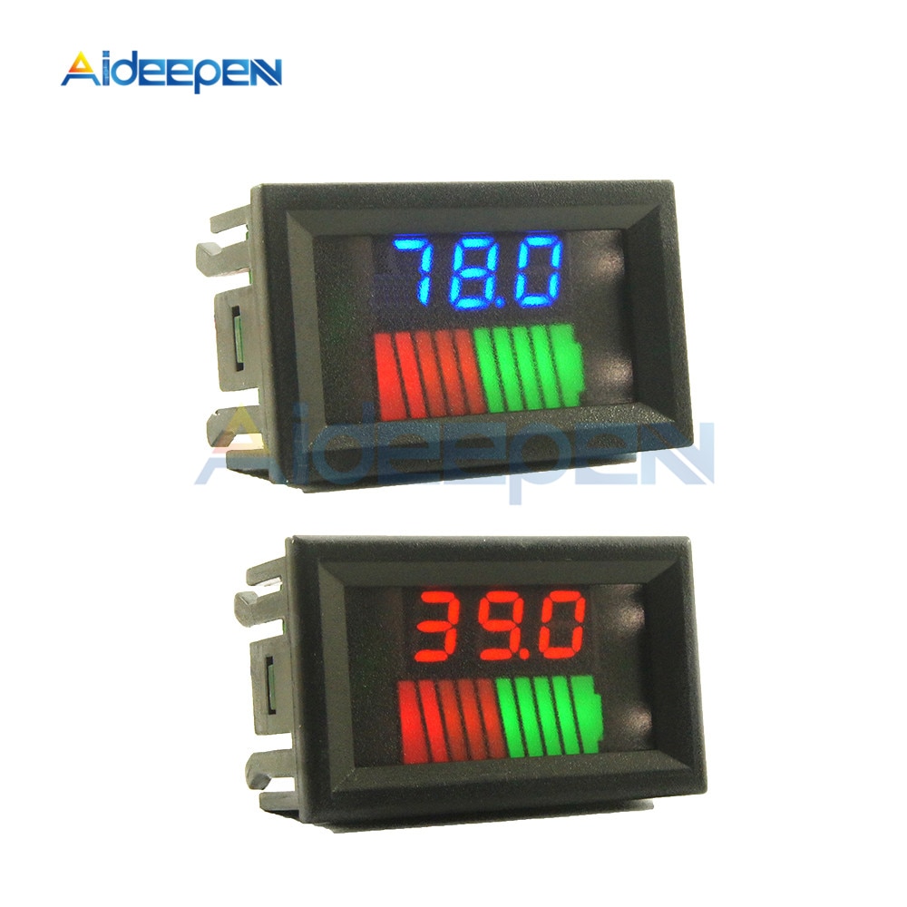 10 Segment LED Batterij Niveau Staafdiagram 12 V/36 V/60 V 24 V/48 V /72V Lithium Batterij Capaciteit Meter Lading Indicator Batterij Tester