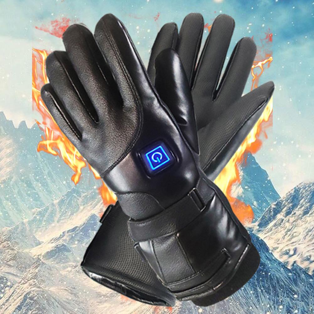 Oplaadbare elektrische warme verwarmde handschoenen 2800ma op batterijen werkende verwarmde handschoenen wintersport verwarmde handschoenen voor klimmen skiën