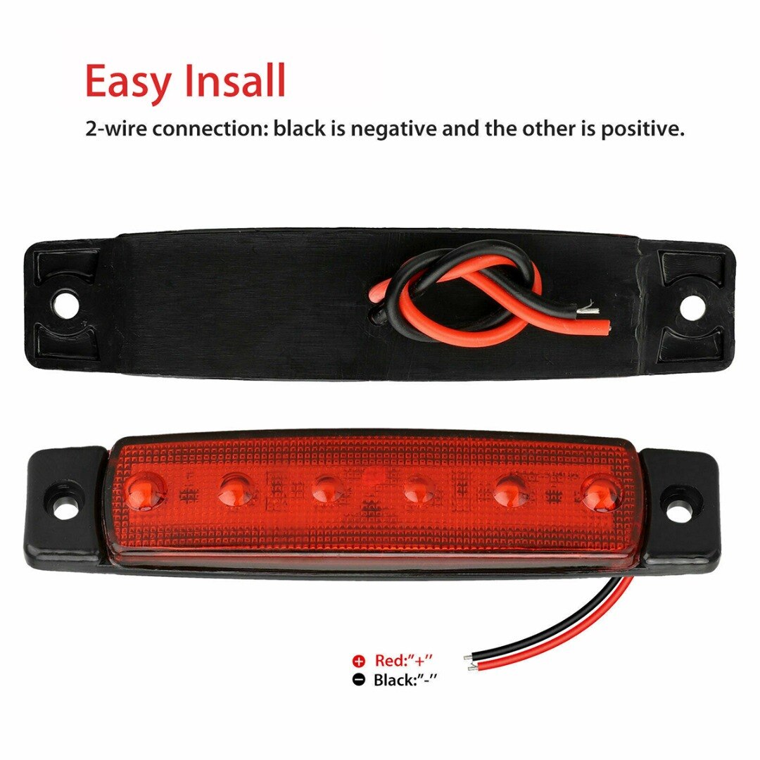 4 stk 6 led rød grøn bådnavigation led lys signal agterlys båd styrbord lampe 120lm til bil auto lastbil tilbehør dele