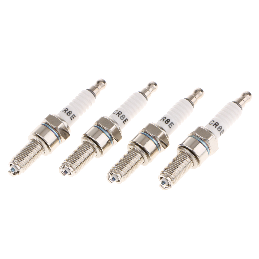 4pcs CR8E Spark Plug Glow Plugs Motorcycle Standard Spark Plugs CR9E Engine Parts For BMW Yamaha Honda Motorcycle Accessories
