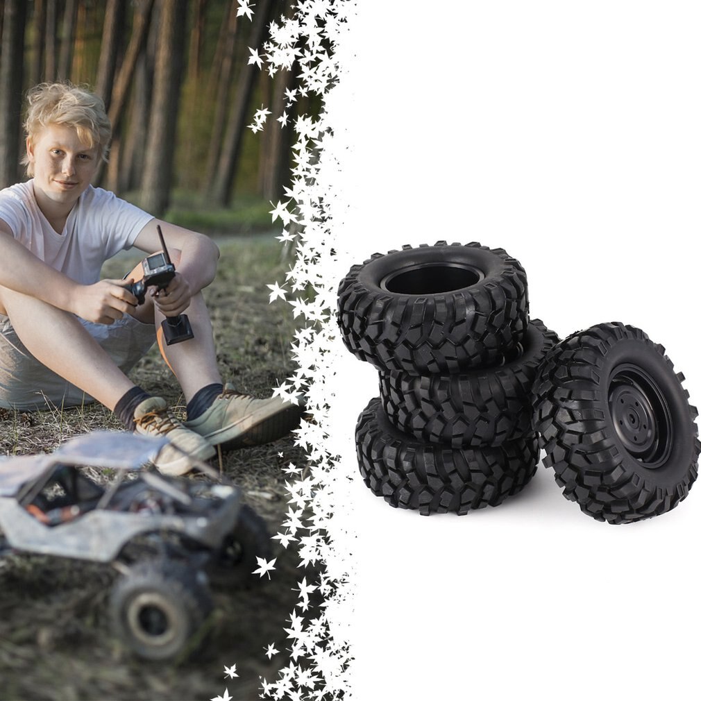 4 stücke 1,9 Inch 96mm Gummi Felge Und Reifen Für 1/10 Hsp Redcat Traxxas Axial Scx10 D9 Off straße Rock Crawler Auto Teil RC Reifen