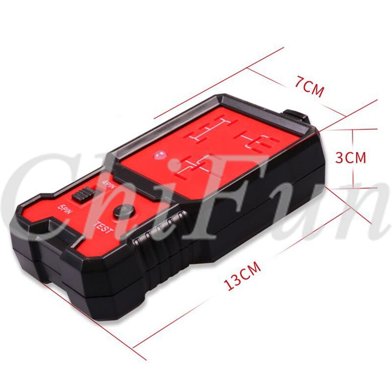 12V Electronic Automotive 4-Pin 5-Pin Relay Tester Universal For Cars Auto Battery Checker With test clip
