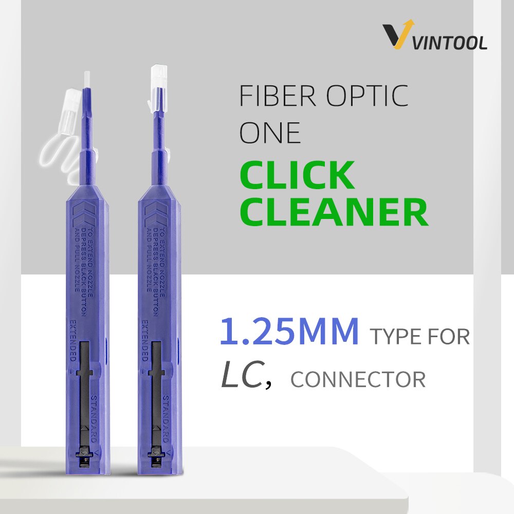 LC/SC/FC/ST One-Click Cleaning Fiber Tools 800 Cleans Fiber Optic Cleaner: Black