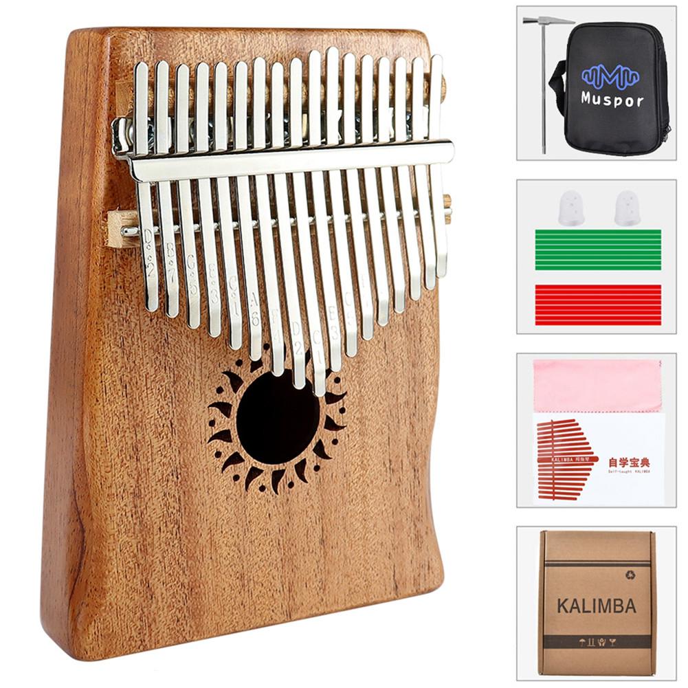 17-schlüssel Mahagoni Kalimba Daumen Klavier Mbira Sanza Afrikanische Holz Finger Daumen Klavier mit Mbira fallen Finger Tastatur Instrument: Ursprünglich Titel