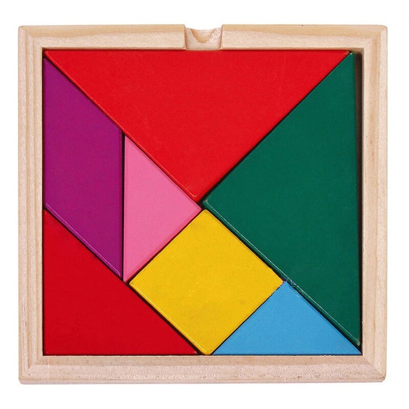 Kinderen Kleurrijke Boom Geleerd Speelgoed Geometrische 7 Stuk Puzzel