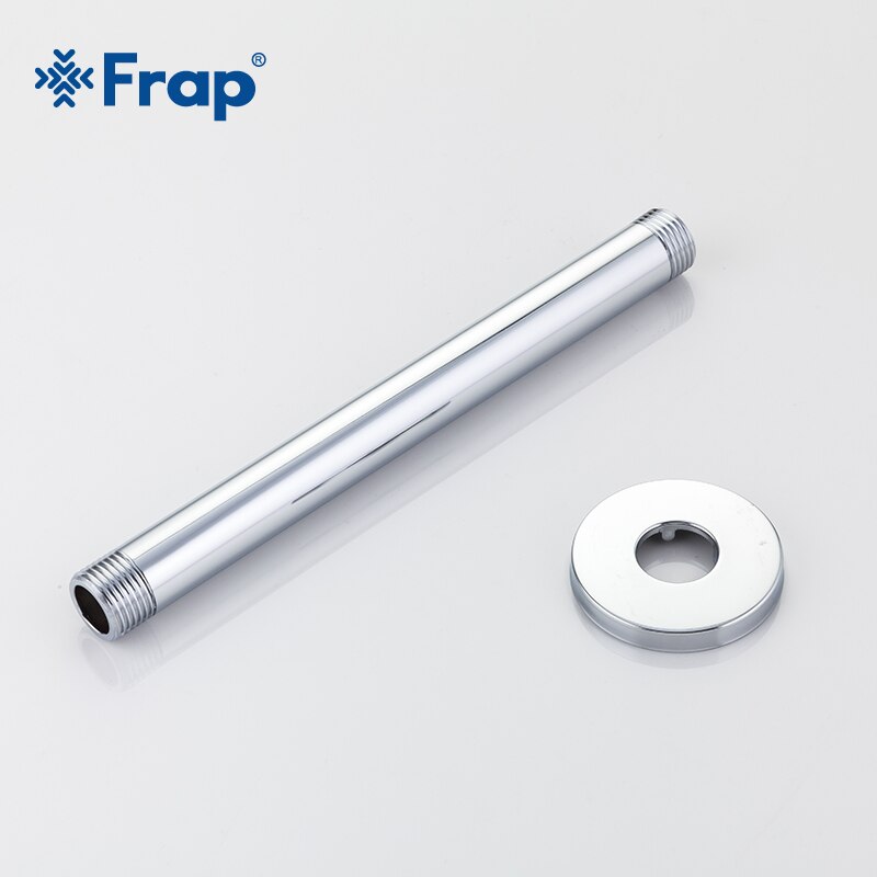 Frap Cylindrical Simple Shower Arm Chrome Concealed Shower Tube Classic Copper Shower Pipe Wall-mounted Top shower BracketY81021