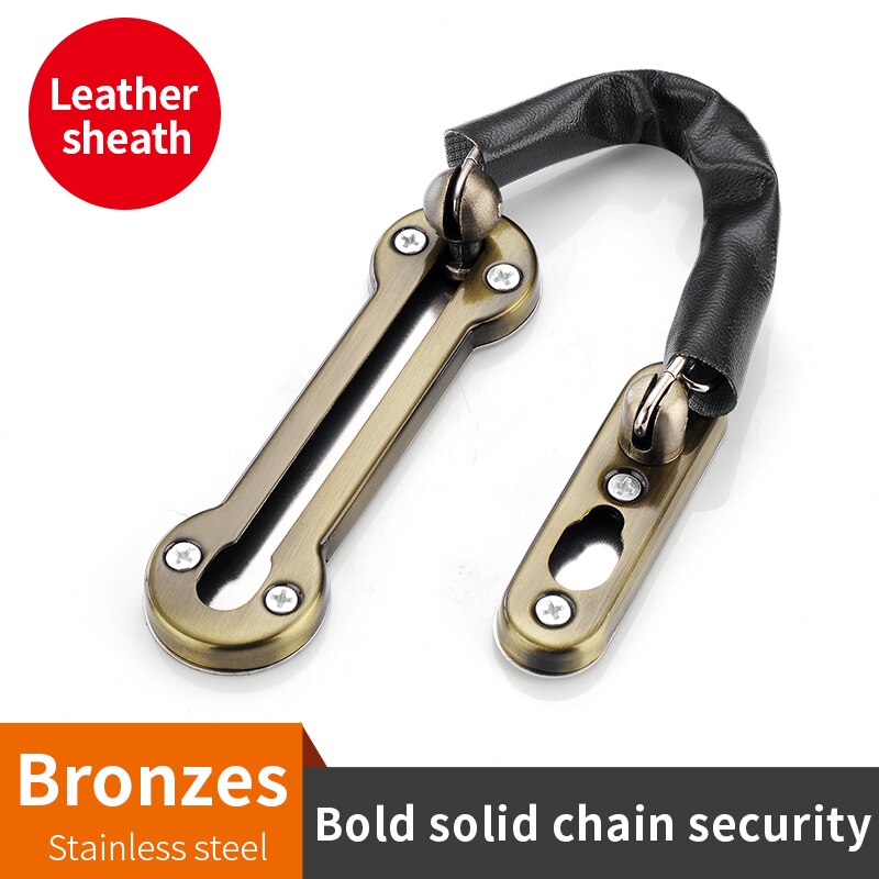 WV Anti-theft Stainless Steel Hotel Door Chain Latch Safety Guard Security Lock Security Limiter Tools Hardware for Home Door: Green