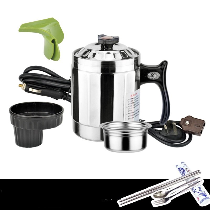 Electric Water Boiling Kettle 12/24/220V Multifunctional Electric Kettle Multi Cooker 1L For Travel