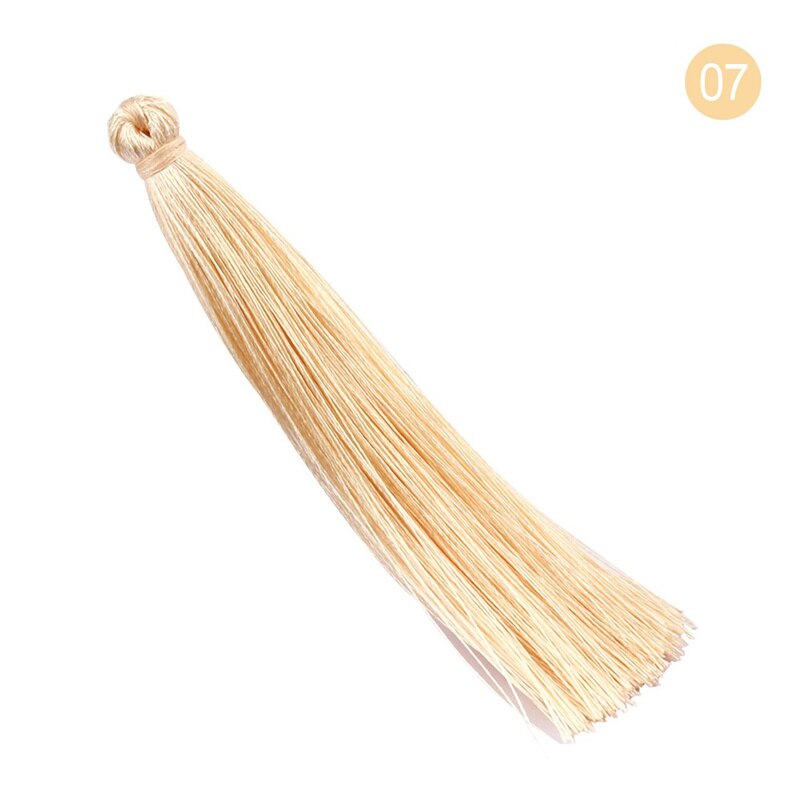 30 stuks/pak lange veelkleurige polyzijde kwastborstel voor oorbelhangers satijnen kwasten doe-het-zelf sieraden maken: Kleur 07