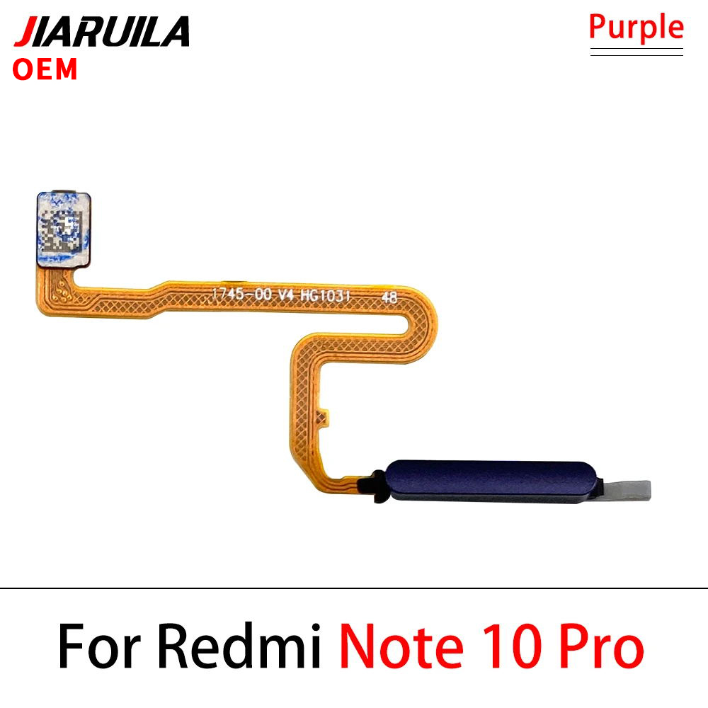 Für Xiaomi Redmi Hinweis 10 Pro 10 s 10 4G 5G Fingerprint Sensor Home Return Key Menü Taste Flex band Kabel: YELLOW
