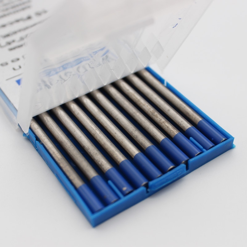 10pcs Tungsten Electrode TIG Welding Electrodes 1.0mm/1.6mm/2mm/2.4mm/3mm/3.2mm/4mm/4.8mm/6mm/6.4mm Blue 2% Lanthanat AC/DC