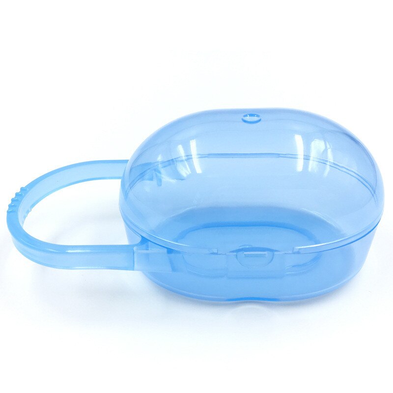 1PCS Pacifier Box Soother Container Holder Baby Solid Pacifier Box Travel Storage Case Safe Holder Pacifier PP Plastic Box: Blue