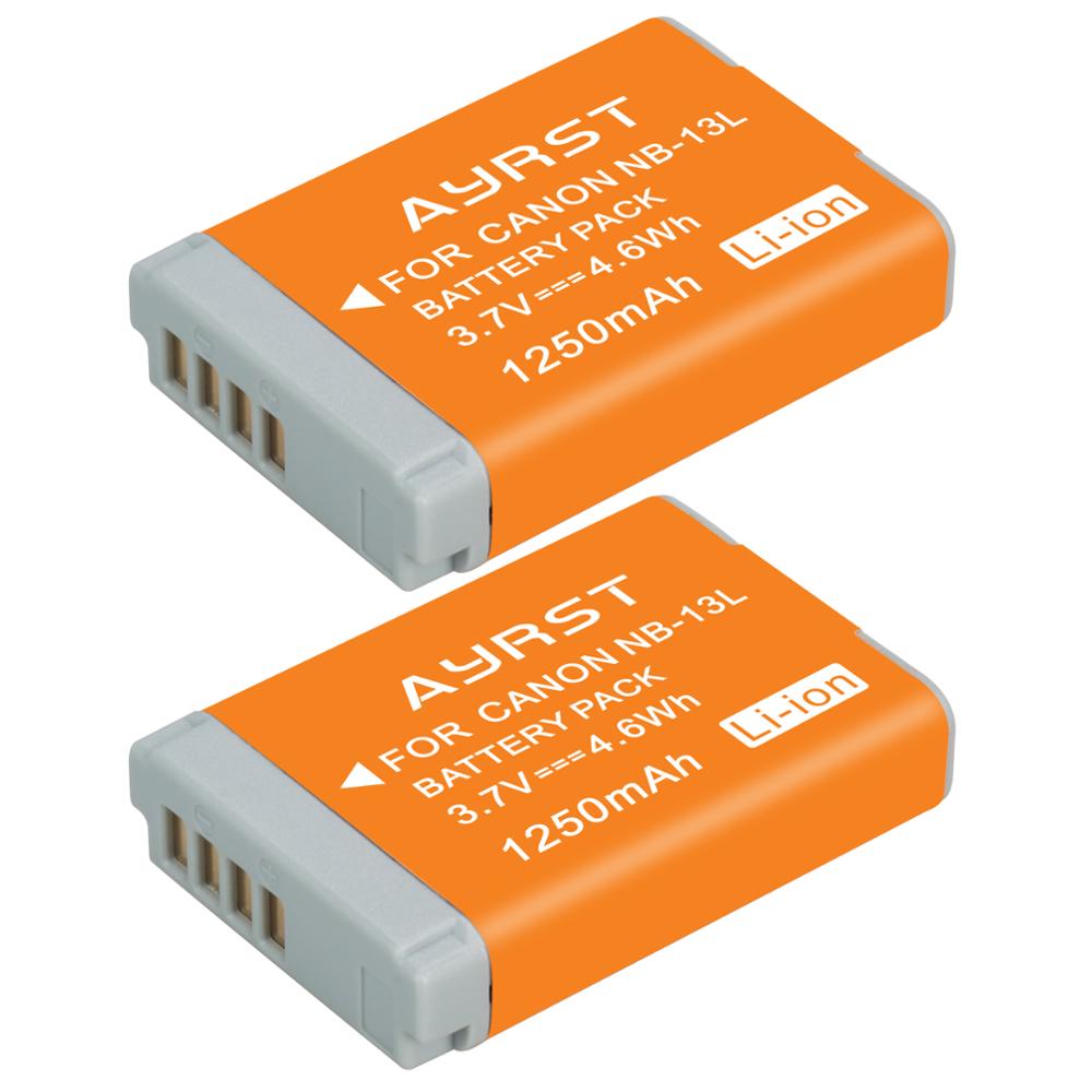 Batterie NB-13L NB 13l NB13L akku pour Canon G7X G9X G5X G7X Mark II G9X Mark II SX620 HS SX720 HS: 2battery
