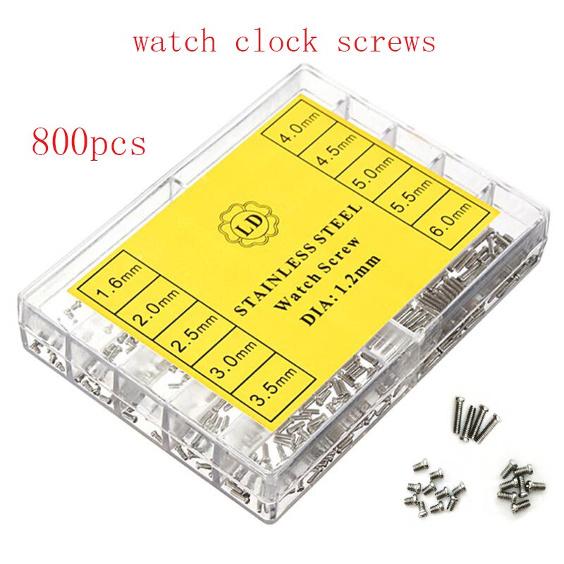 800 stks/set Tiny Assortiment Voor Klok Horloge Bril Schroeven Repair Kit Tool horloge voor onderdelen Repair Kit Tools Kit horlogemaker